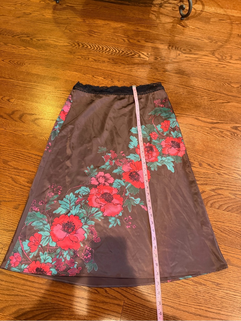 Free People Salvatore Brown Satin Skirt Size M - Picture 6 of 7